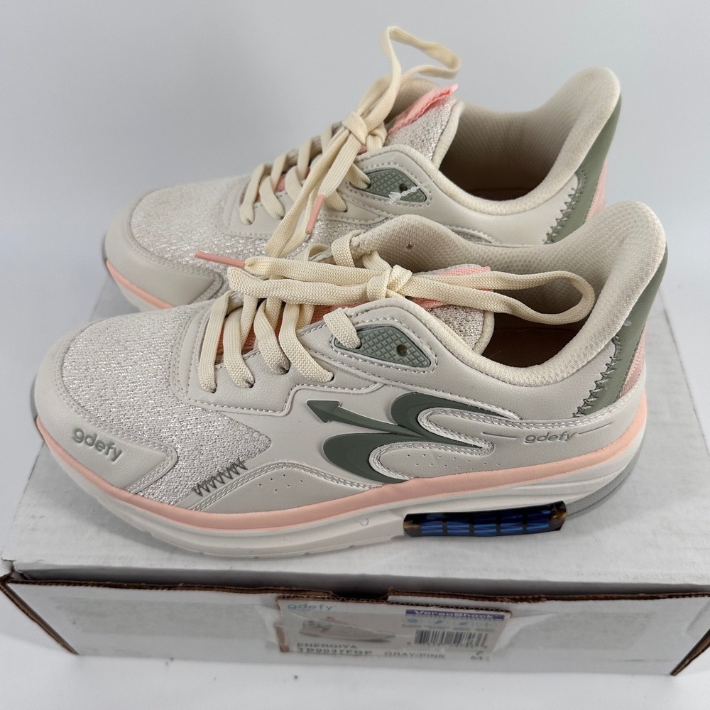 Gravity Defyer Energiya Womens Walking Shoes Gray Pink TB9037FGP VersoShock 7